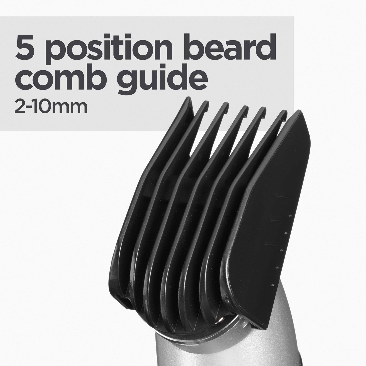 5 position beard comb guide (2-10mm)